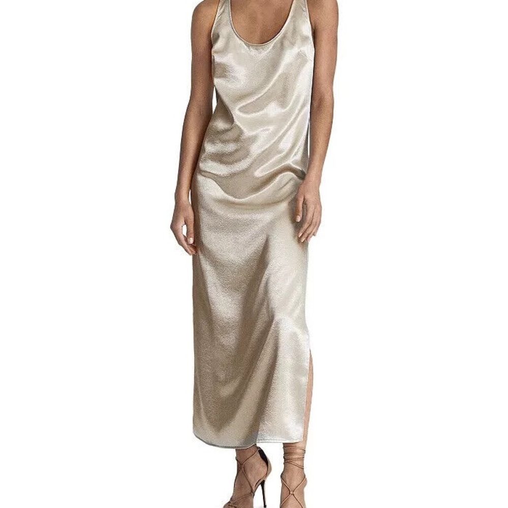 REISS Lottie Metallic Maxi Dress